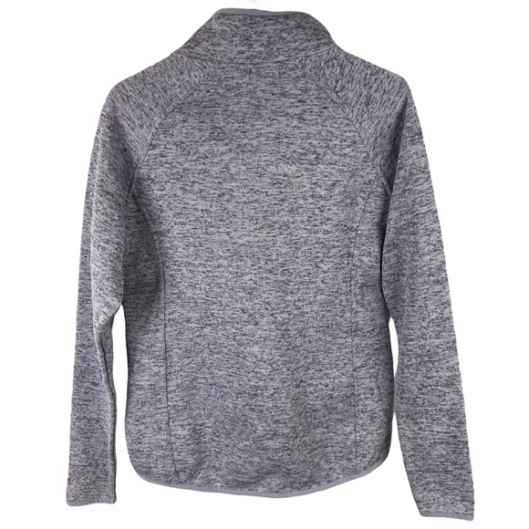 Kyodan 1/4 Zip Pullover Fleece Long Sleeve Sweatshirt Heather Grey Blue Sz M - Picture 2 of 6